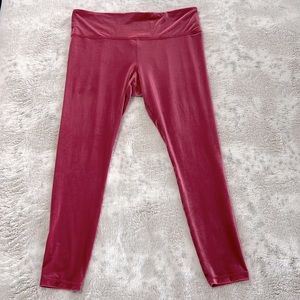 Athleta Elation Velvet Tight in Berry Red